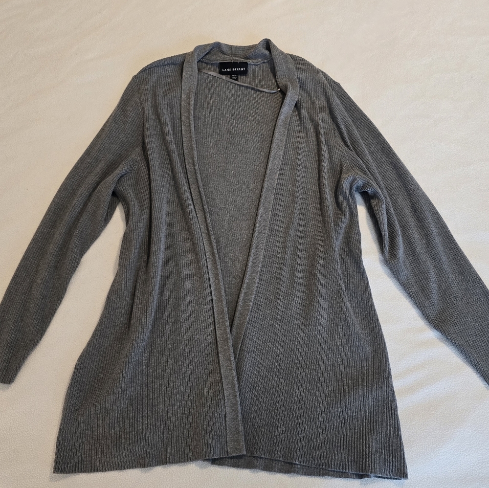 Lane Bryant Gray Cardigan Sweater